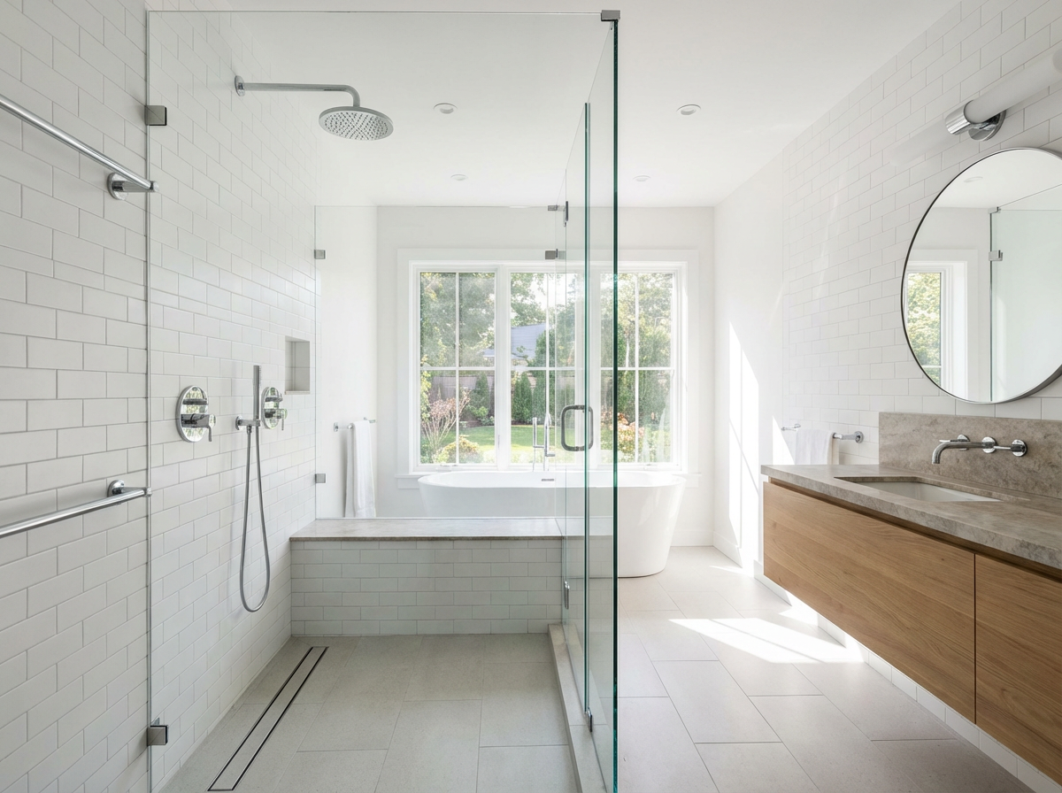 Moderna vannas istaba pēc remonta